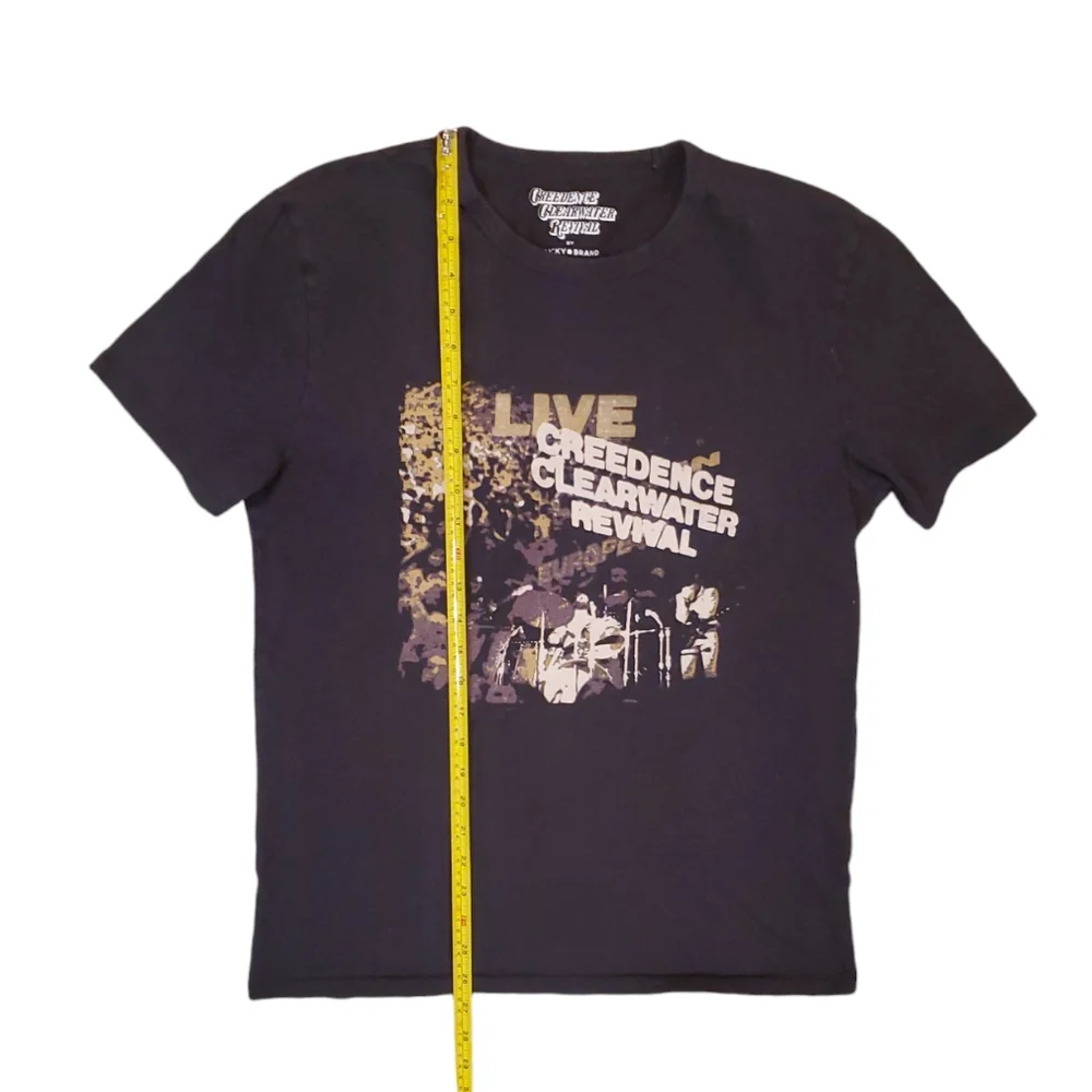 Lucky Brand Men's Creedence Clearwater‎ Revival Retro Black T-Shirt Size Medium